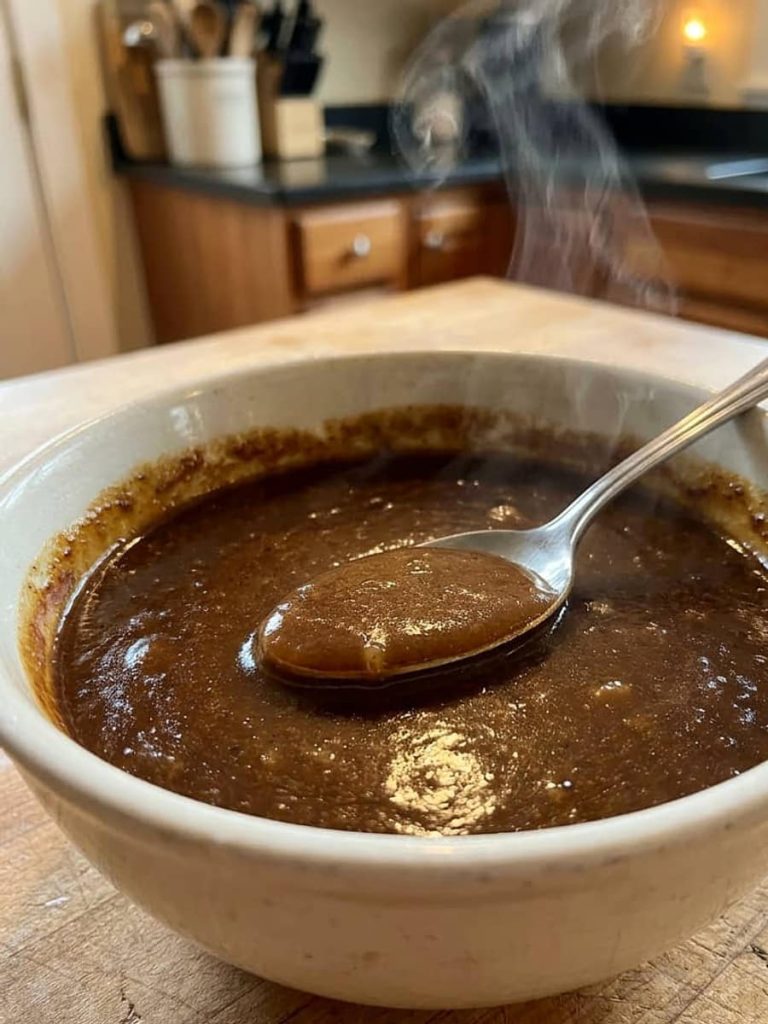 close up of how to make gravy