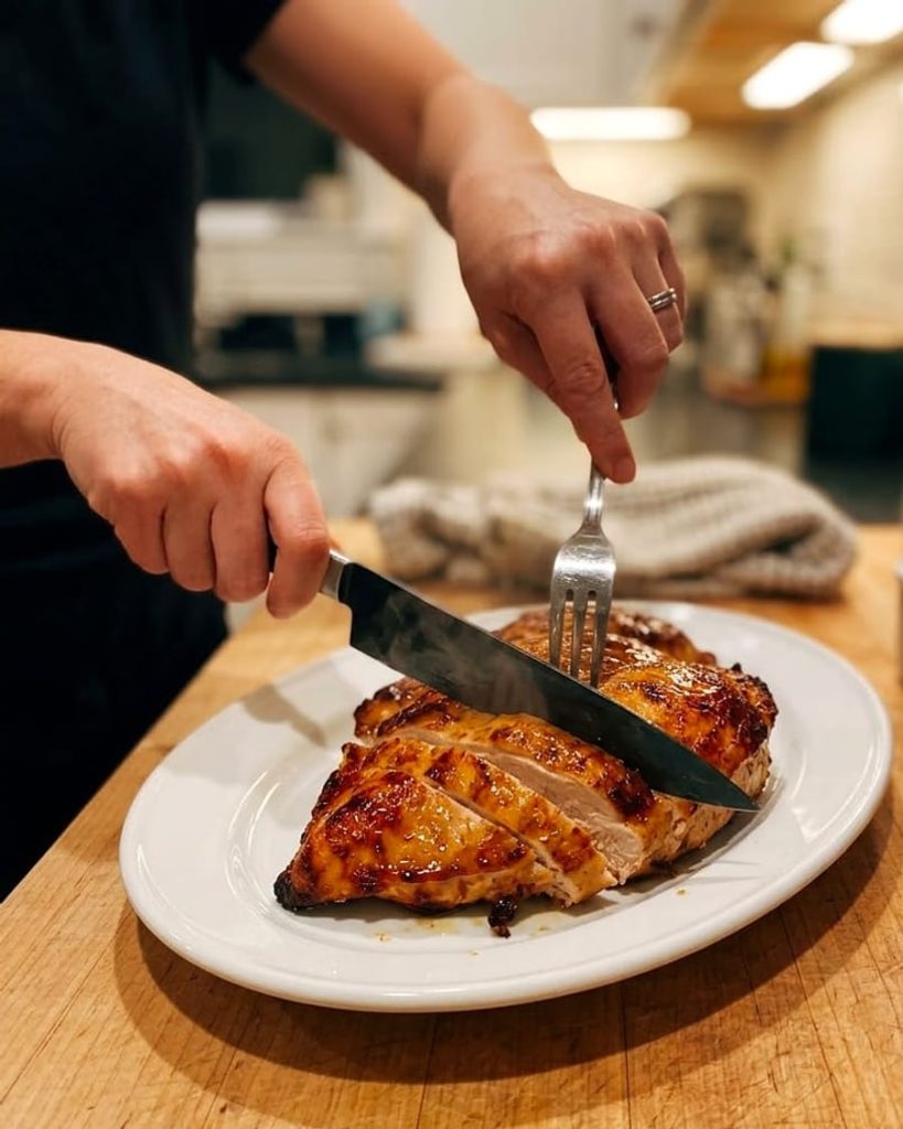 serving juicy chicken breast