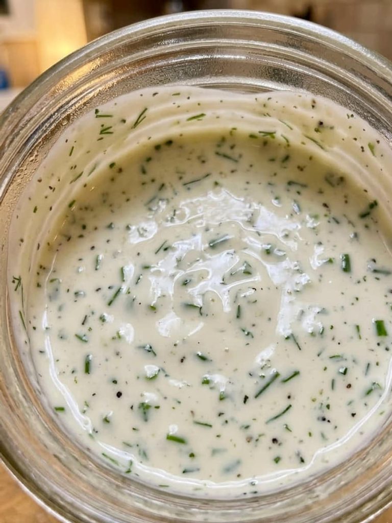 close up of ranch dressing