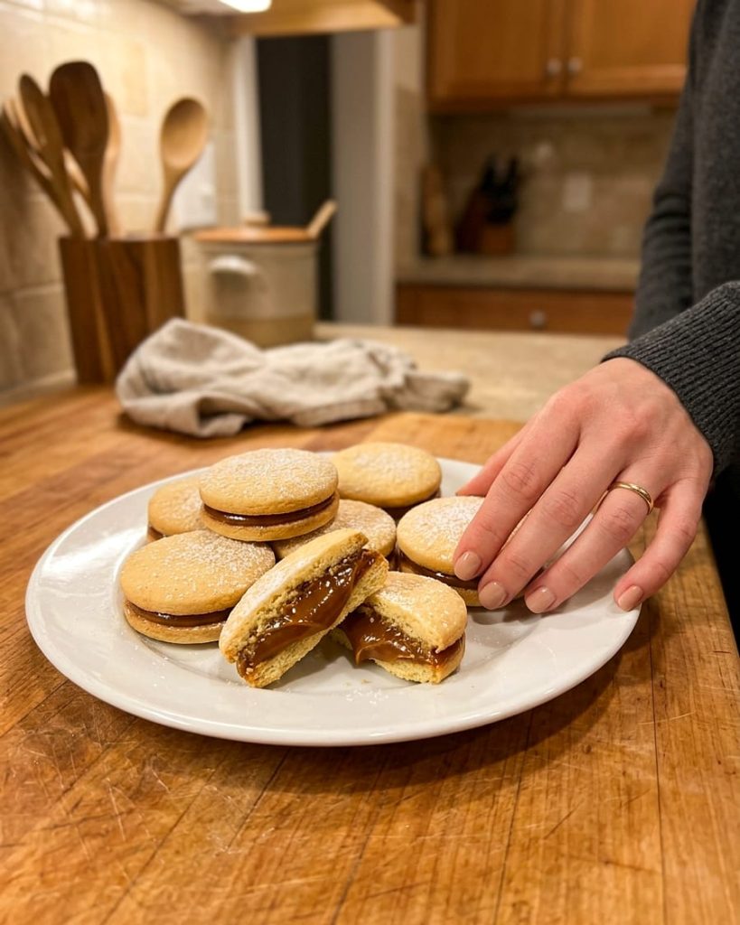 serving alfajores