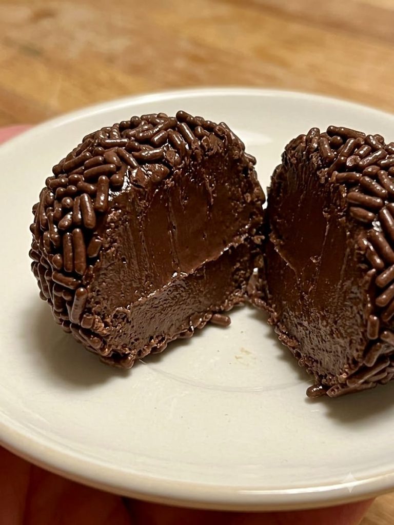 close up of brigadeiro