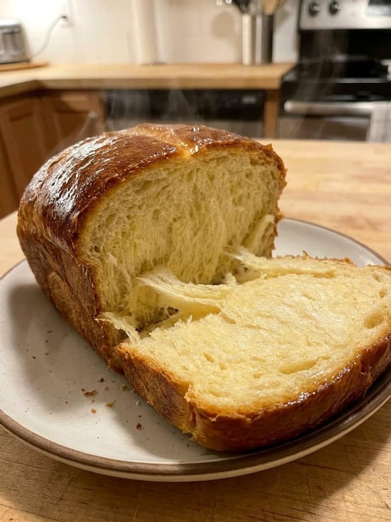 close up of brioche bread