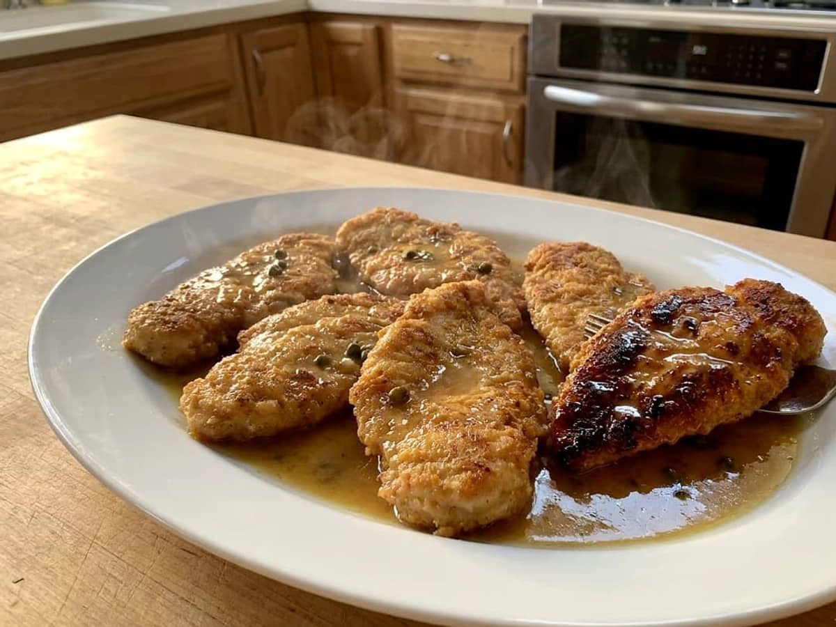 chicken piccata — Crispy Chicken Piccata
