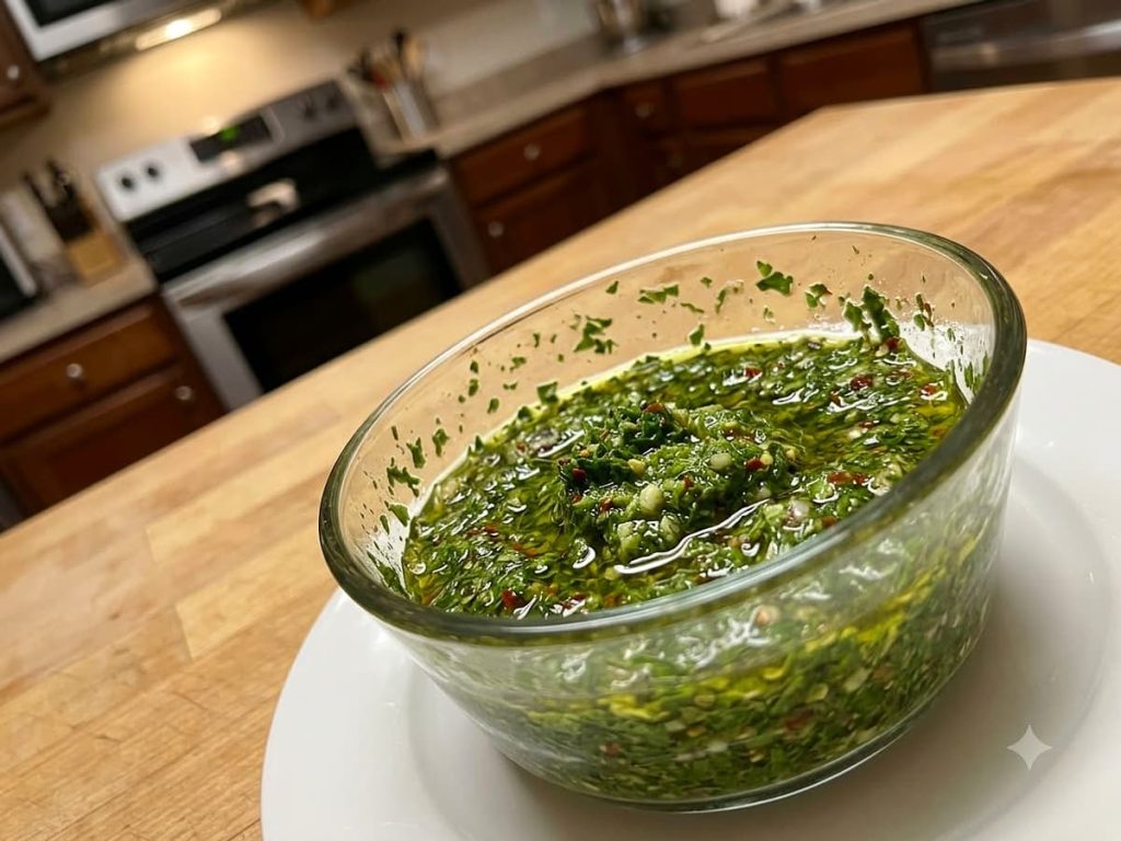 Bright Homemade Chimichurri Sauce