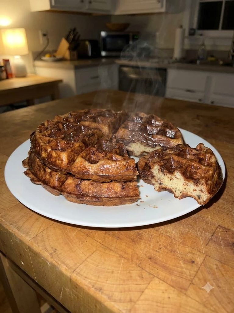 close up of chocolate waffles