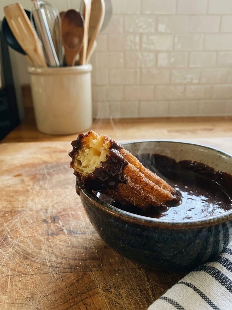 close up of churros