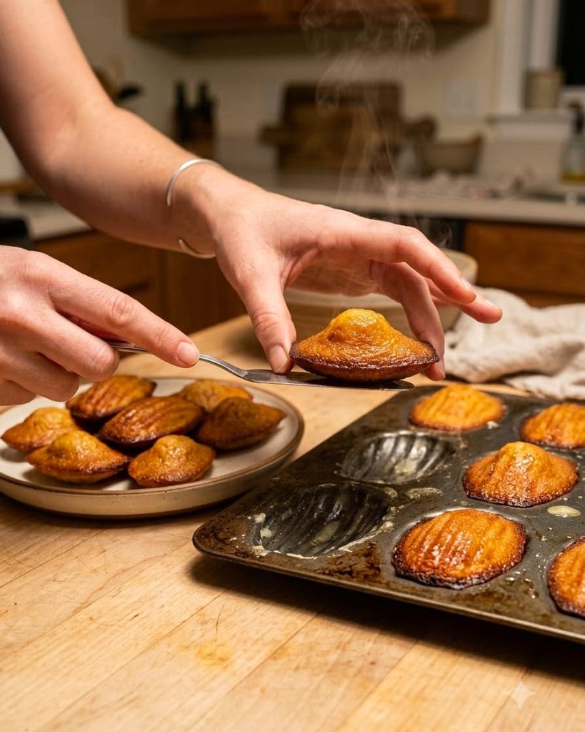 serving classic french madeleines