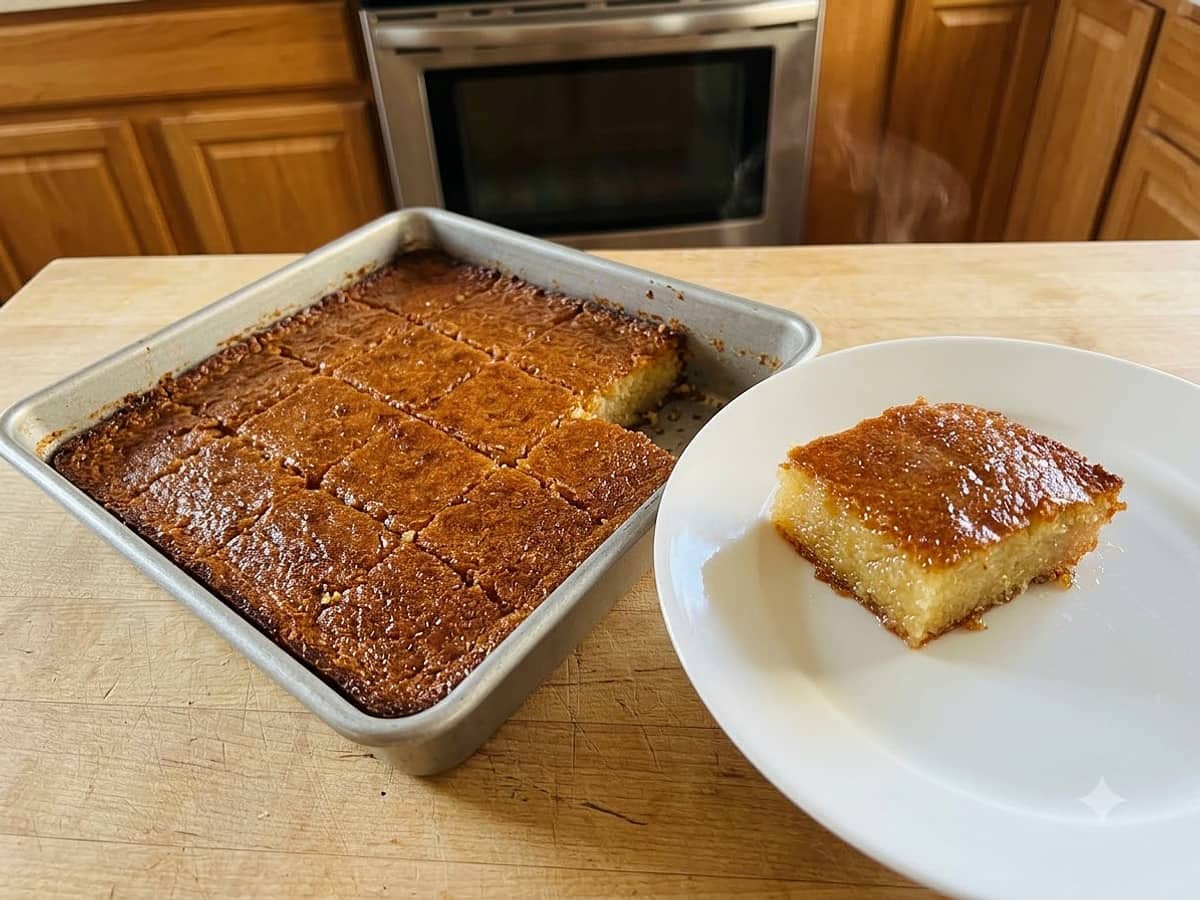 classic semolina basbousa — Classic Semolina Basbousa