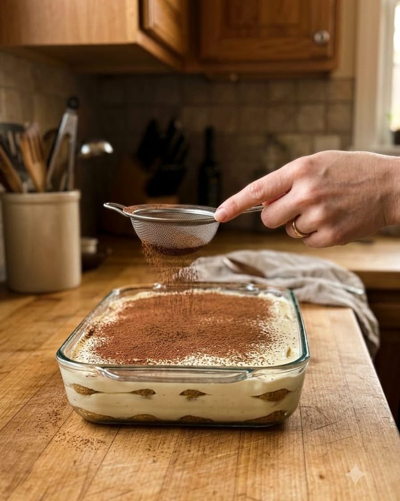 serving classic tiramisu