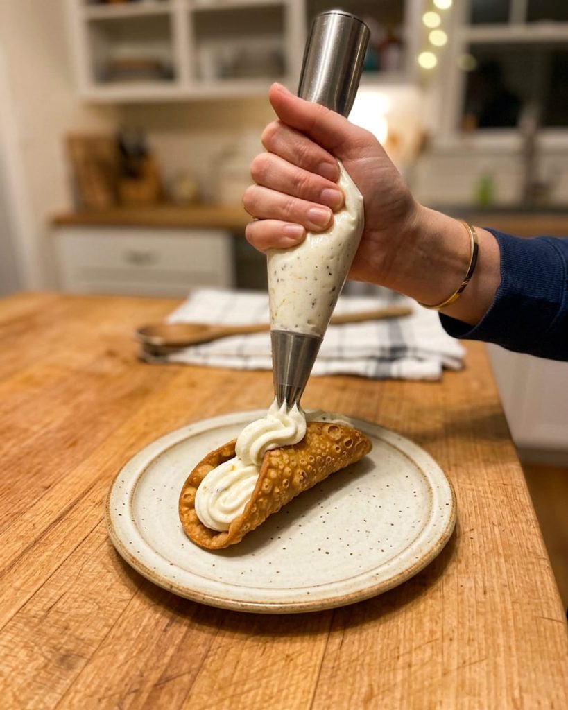 serving crispy classic cannoli