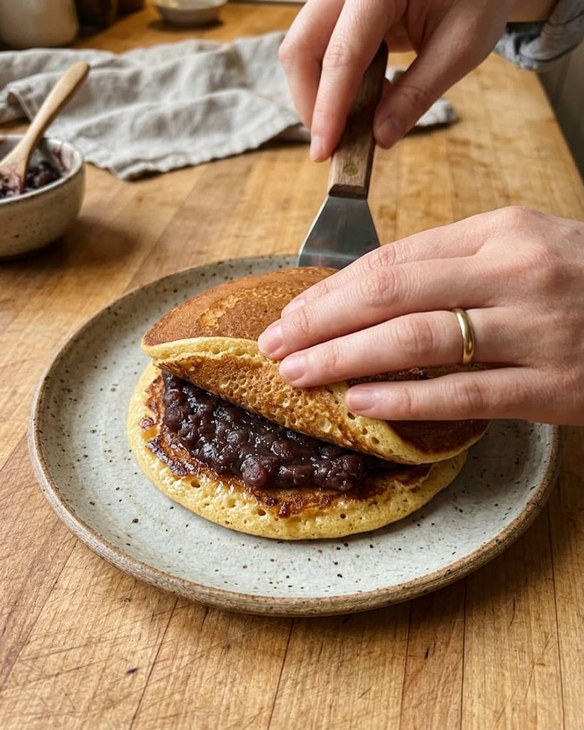 serving dorayaki