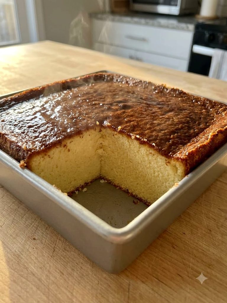 close up of fluffy castella cake
