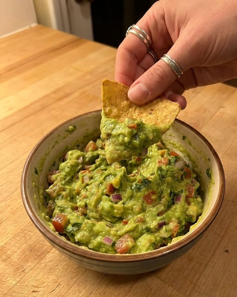 serving guacamole