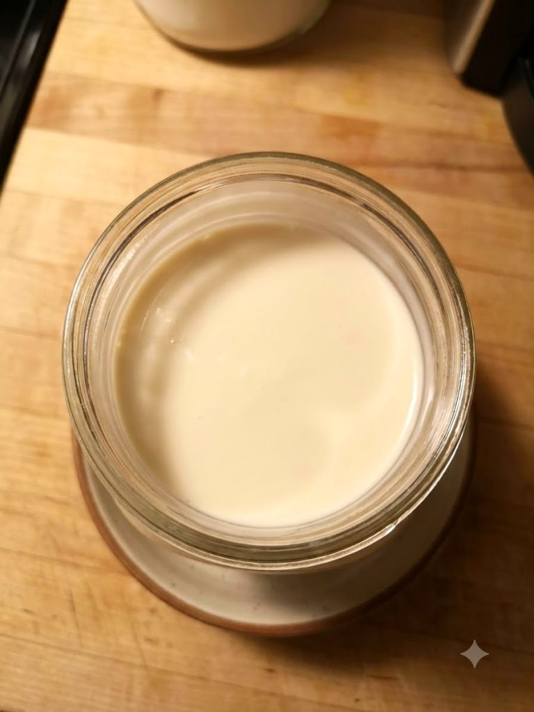 close up of homemade coffee creamer