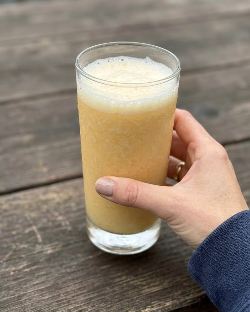 serving homemade orange julius