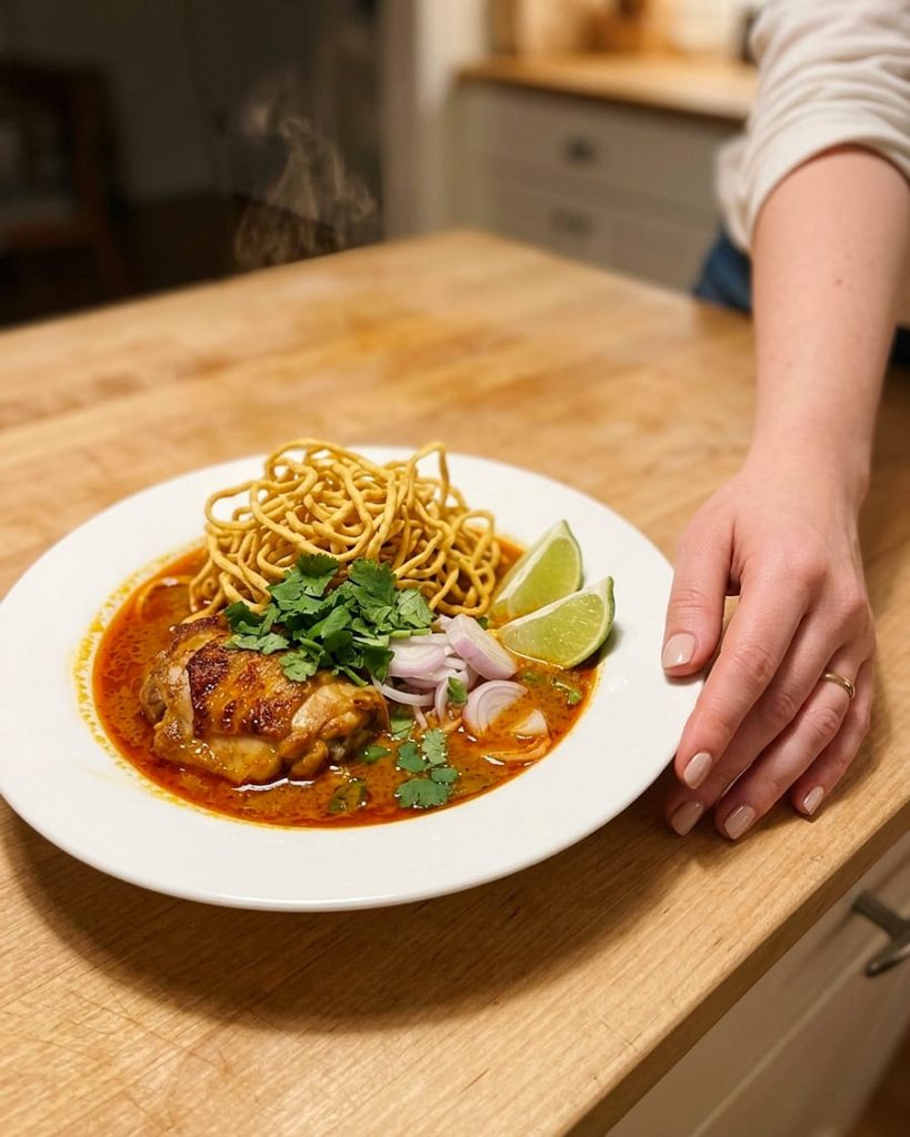 serving khao soi