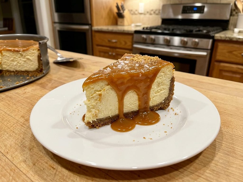 Creamy Salted Caramel Cheesecake