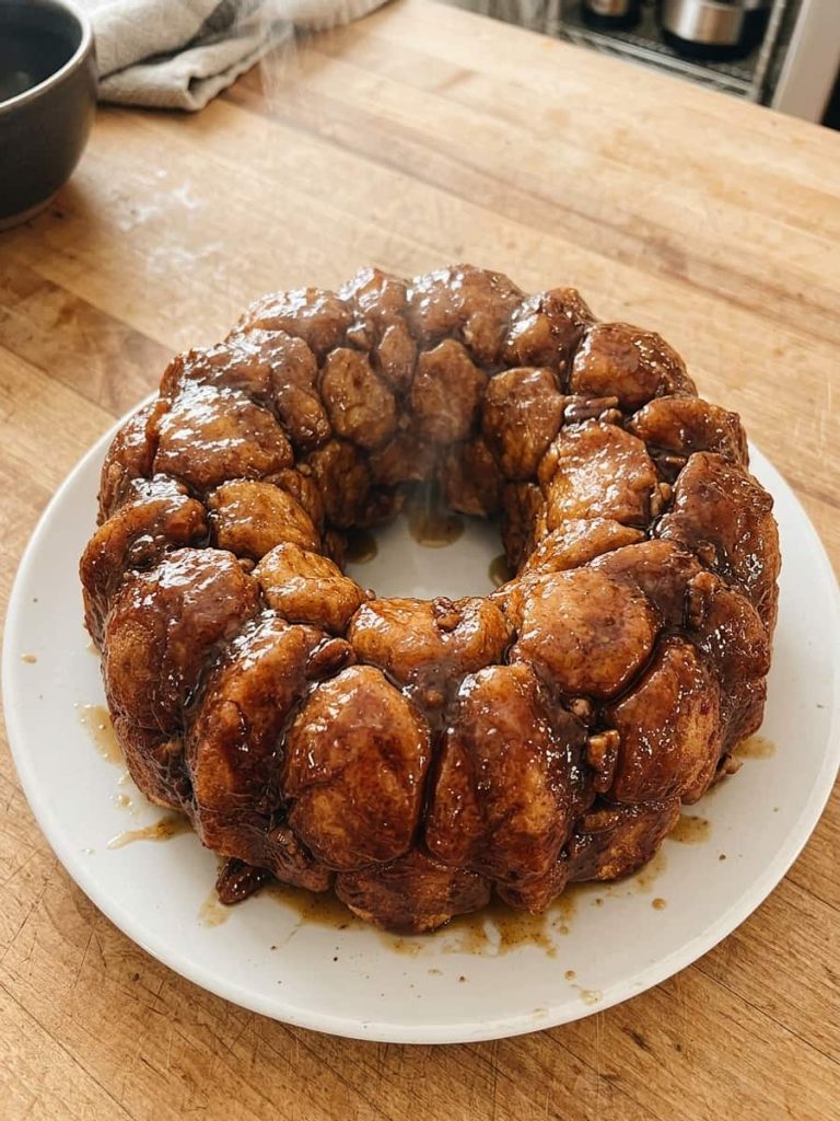 close up of sticky monkey bread