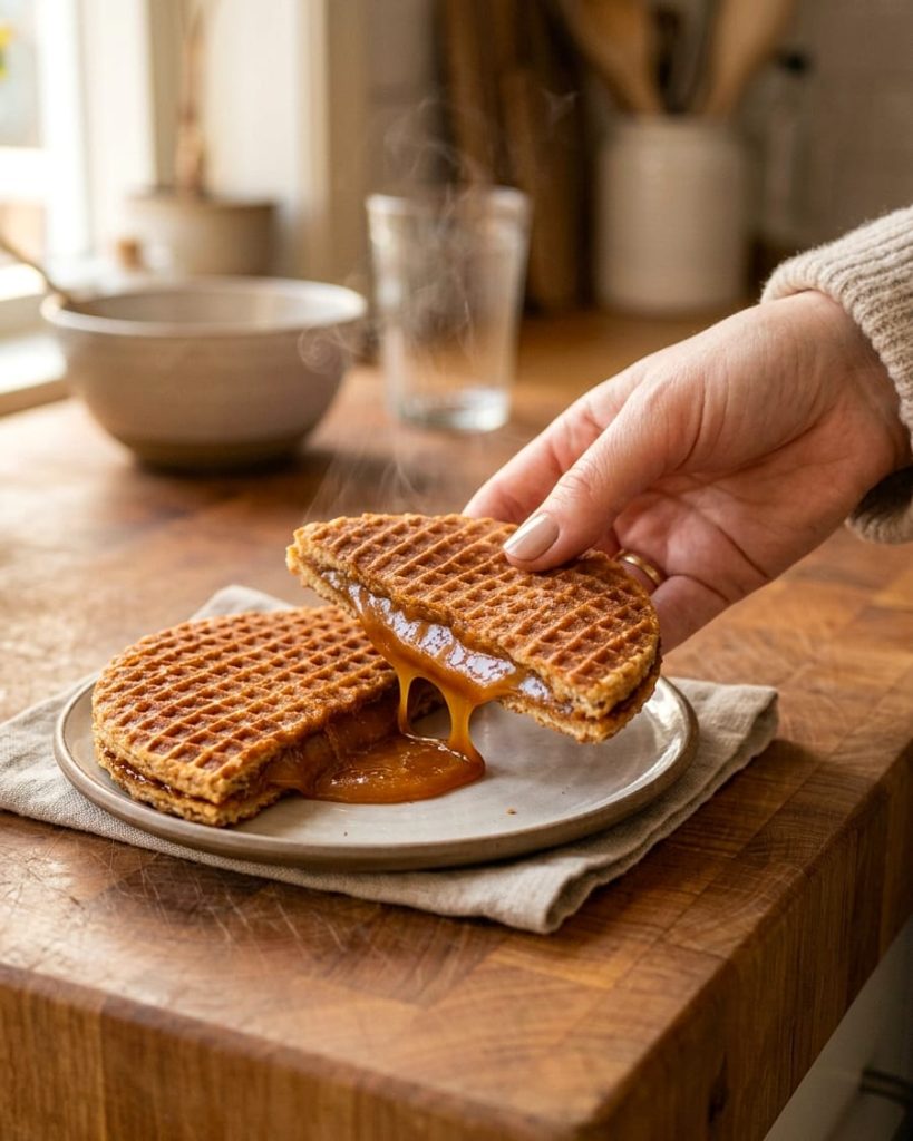 serving stroopwafel