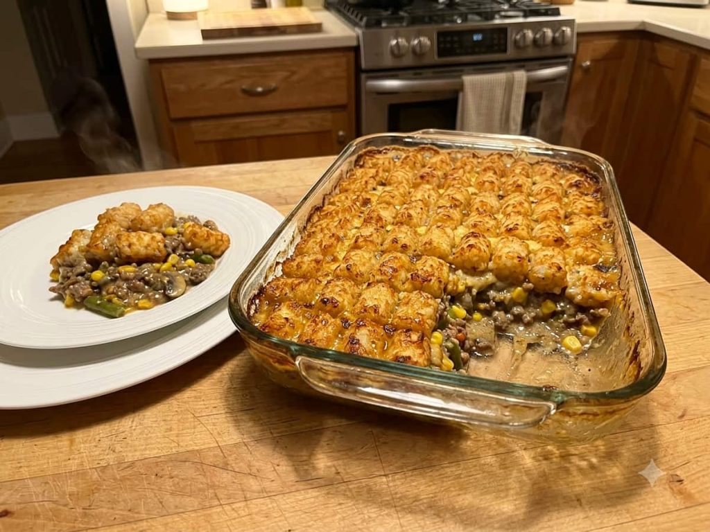 Classic Tater Tot Hotdish