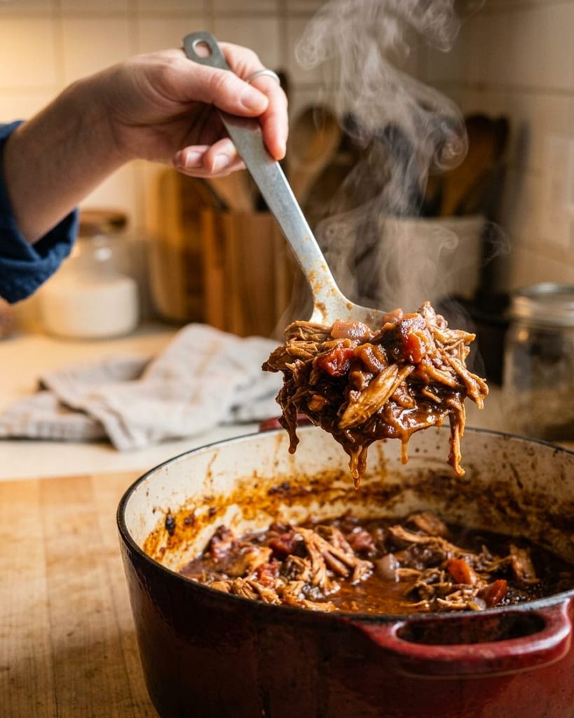 serving chicken tinga