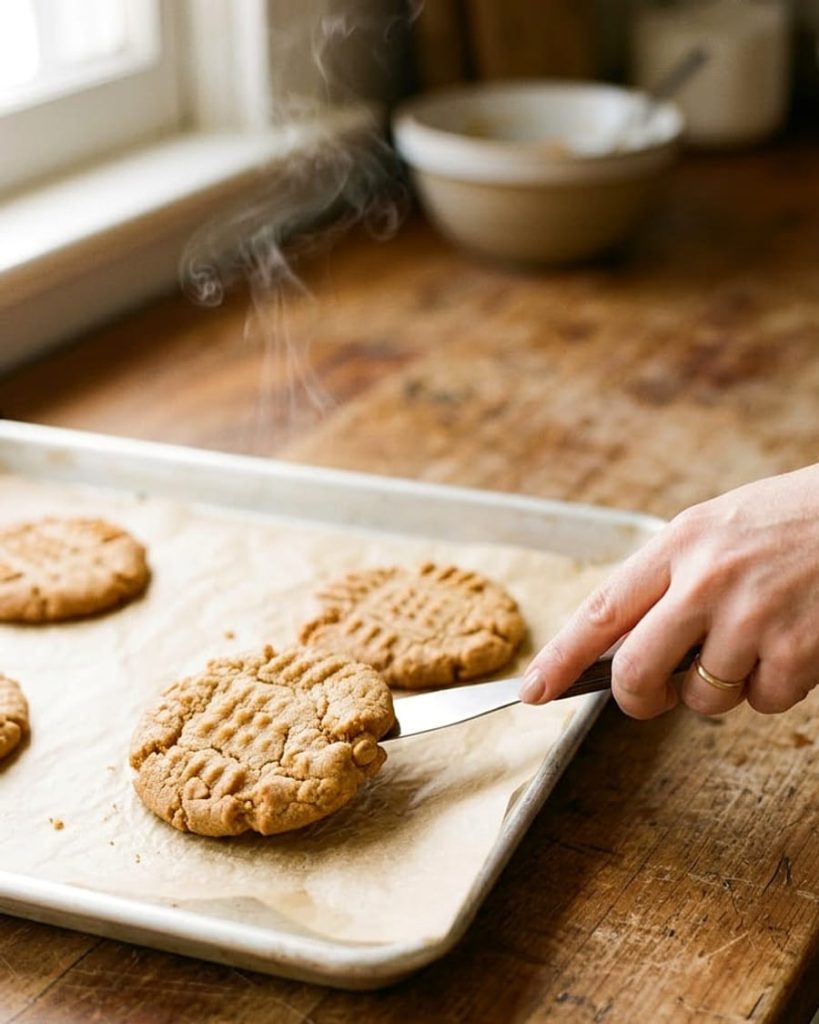 serving peanut butter cookies