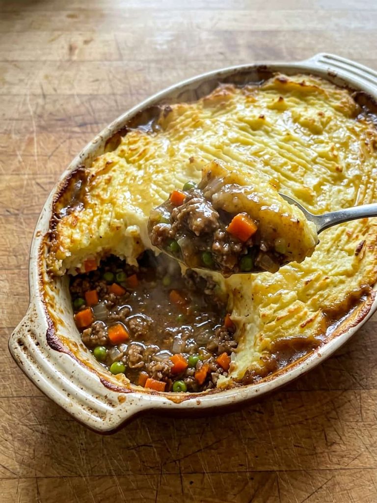 close up of shepherds pie
