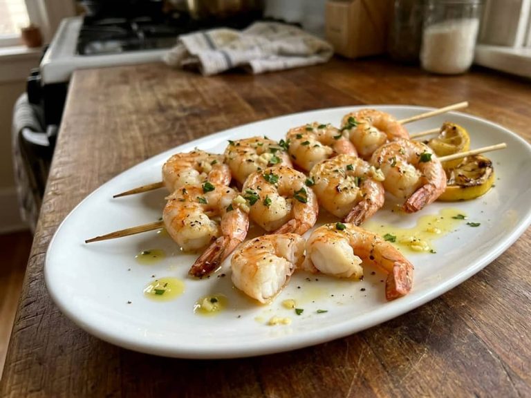 shrimp skewers — Lemon Garlic Shrimp Skewers